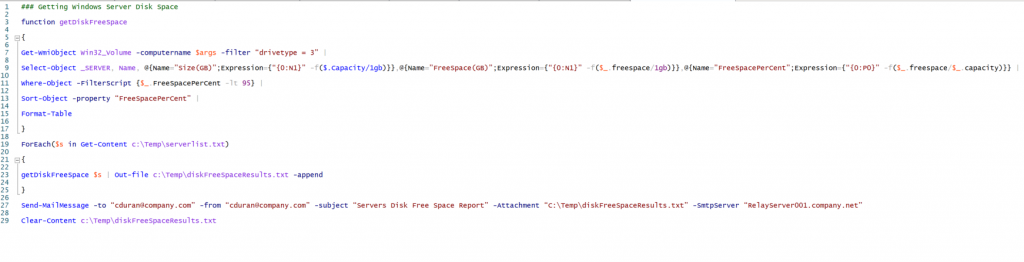 PowerShell: Alert me when Disk Space is running low on my Windows ...
